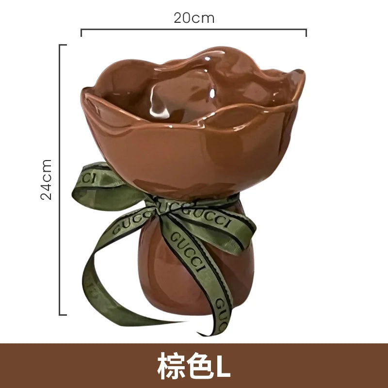 Afralia™ Floral Accessories Vase Bouquet Terrarium Home Decoration Pot Bouquet