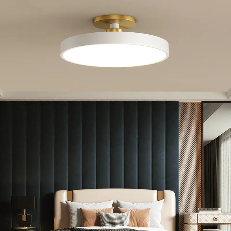 Afralia™ Round LED Ceiling Chandelier for Bedroom, Living Room, Dining Room