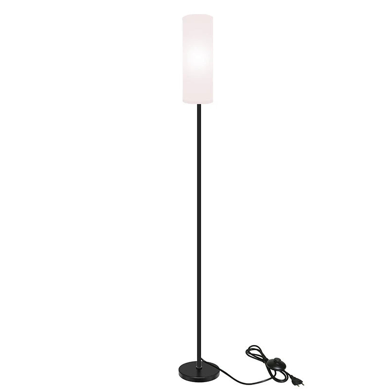 Afralia™ Nordic Cloth Lampshade LED Floor Lamp for Indoor Living Room Decor