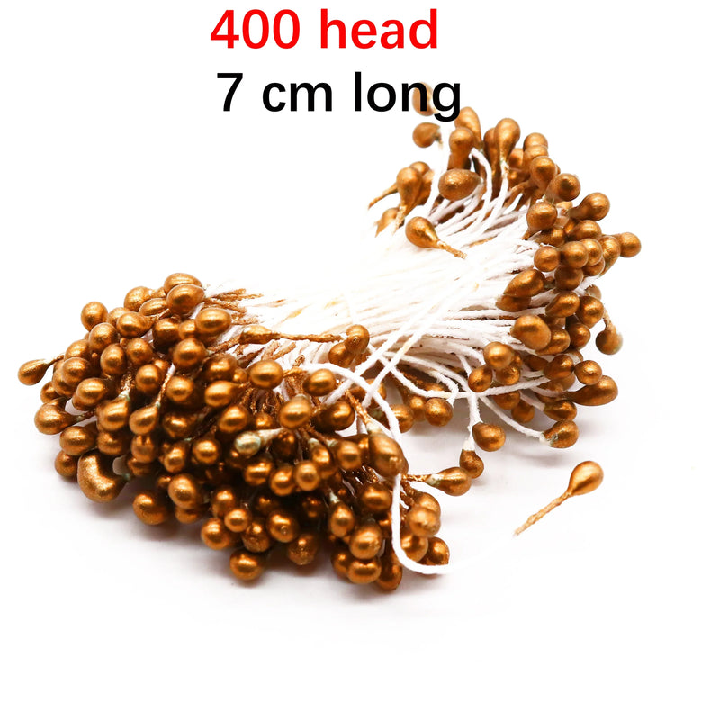 Afralia™ Gold Hybrid Flower Cherry Stamen Berries Bundle for DIY Decor