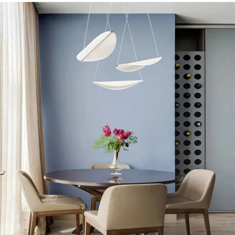 Afralia™ Petal Chandelier - Minimalist Leaf Pendant Light for Living Room and Bedroom