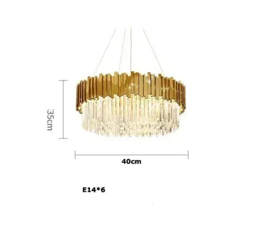 Afralia™ Golden Crystal Ceiling Light for Modern Living Room and Dining Room