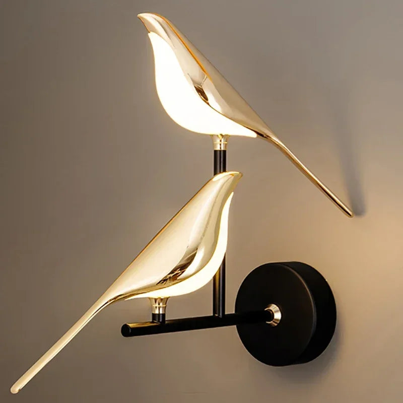 Afralia™ Postmodern Bird LED Wall Light Sconce for Bedroom and Hallway