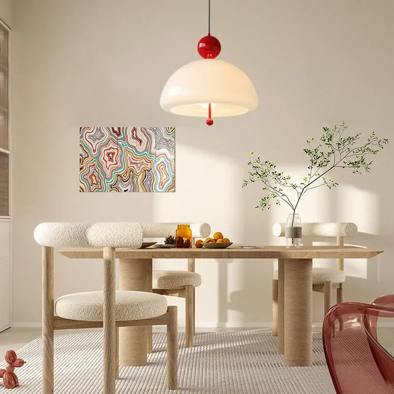 Afralia™ Glass Pendant Light Medieval French Bauhaus Retro Post-modern Hanging Lamp