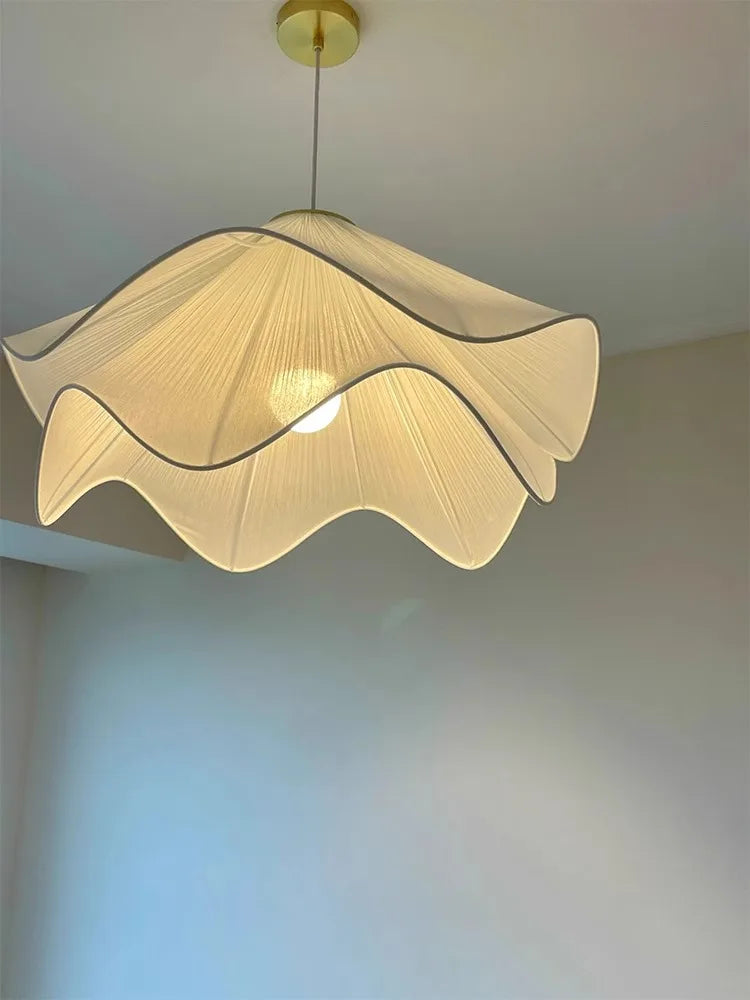 Afralia™ Nordic Simple Cloth Chandelier LED Pendant Light for Living Room & Bedroom