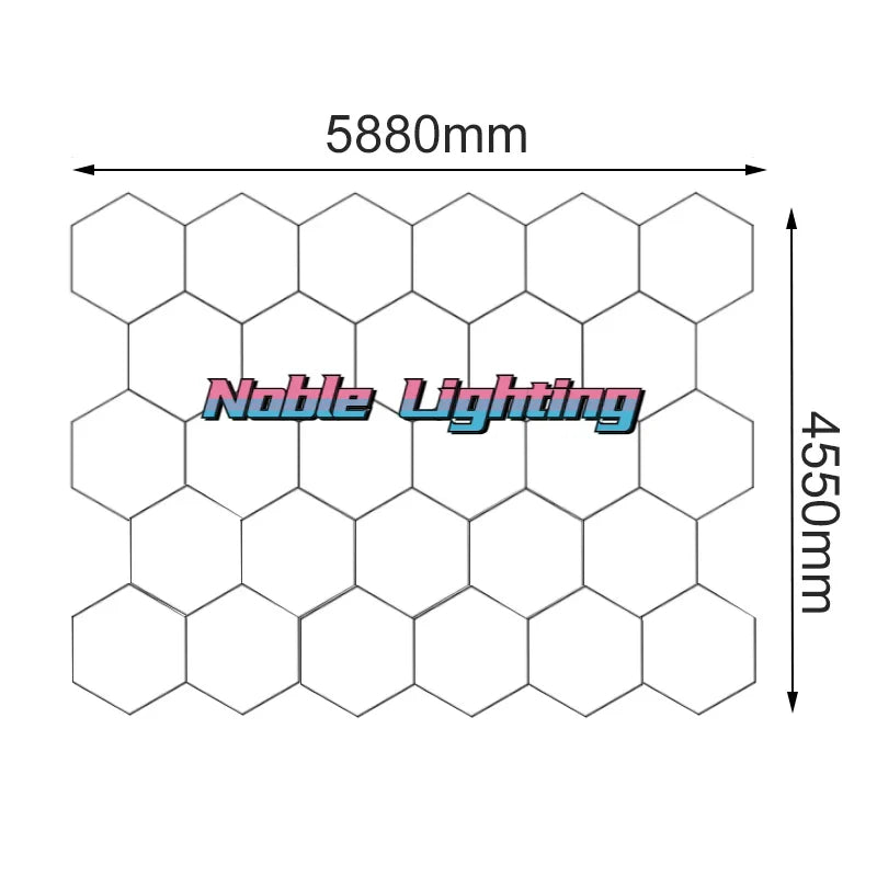 Afralia™ Hexagon LED Car Detailing Ceiling Light - Customized for Car Showroom and Workshop