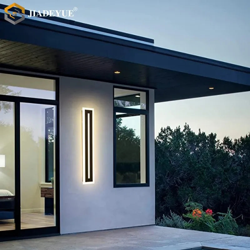 Afralia™ Outdoor Waterproof LED Wall Lamp for Living Room Terrace Courtyard Lighting