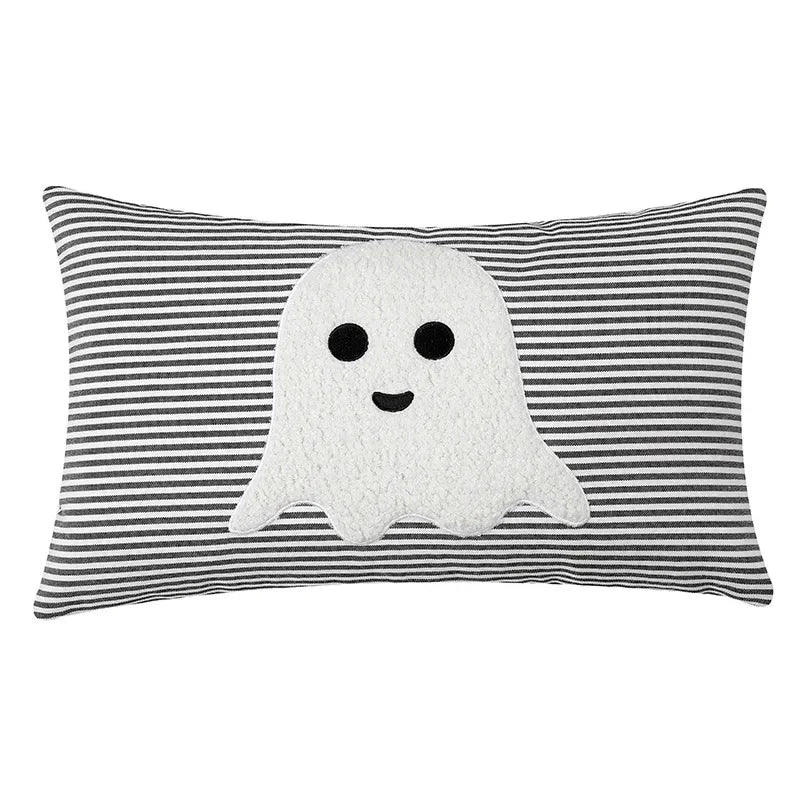 Afralia™ Halloween Ghost Embroidery Pillow for Cozy Living Room Sofa Rest