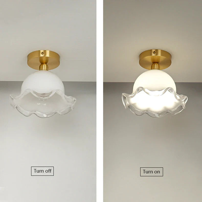 Afralia™ Antique Glass Ceiling Light: Elegant French Design, Unique Modern Brass Luminaria