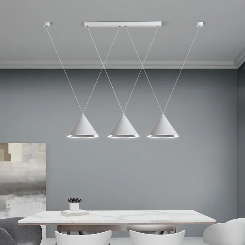 Afralia™ Modern Black & White Pendant Lamps for Kitchen, Living, Dining Room, Bar - LED Hanging Fixture