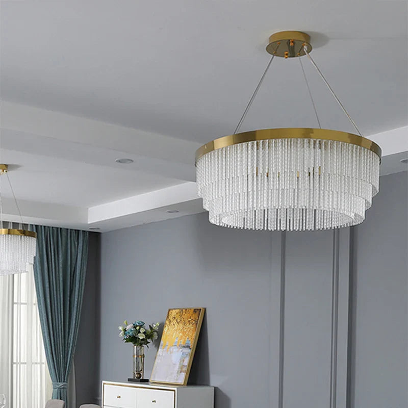 Afralia™ Crystal Pendant Light - Luxury Nordic Lamp for Home and Restaurant