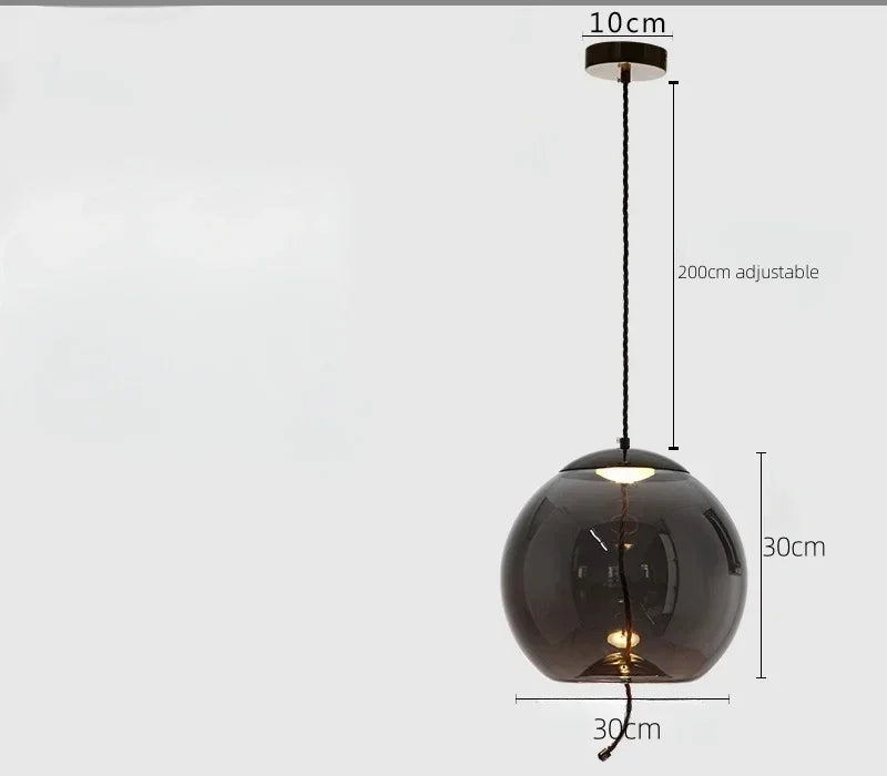 Afralia™ Modern LED Glass Chandelier for Living Room Bedroom Kitchen Pendant Lamp