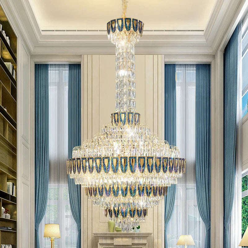 Afralia™ Crystal Chandelier for High-End Designer Duplex Living Room
