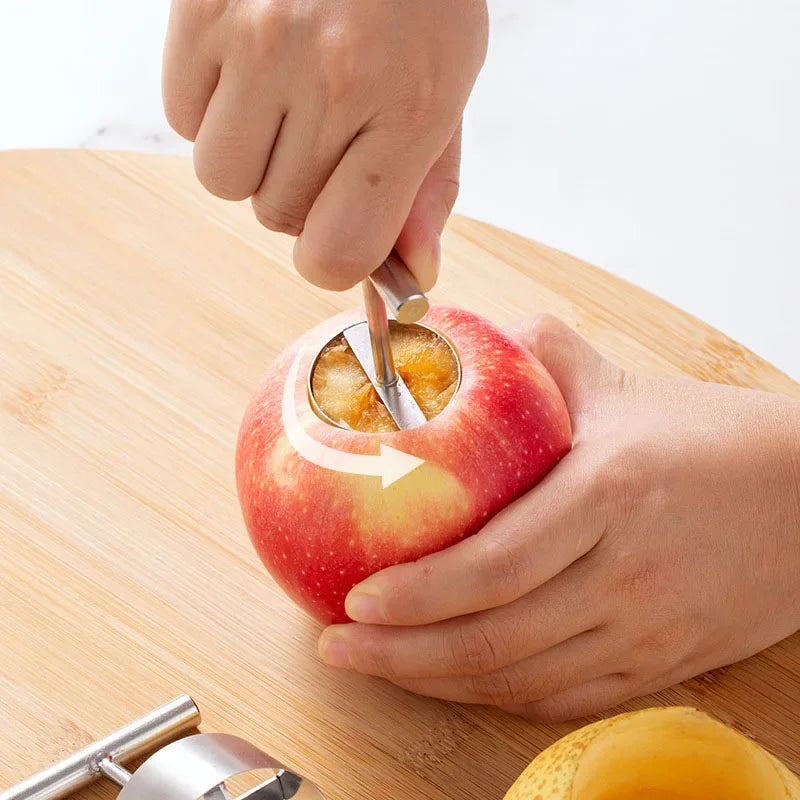 Afralia™ Stainless Steel Apple Core Cutter & Fruit Pitter for Kitchen Tools