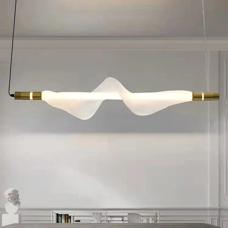 Modern Art Deco LED Chandelier by Afralia™ for Kitchen Dining Bar Cord Adjustable White Black