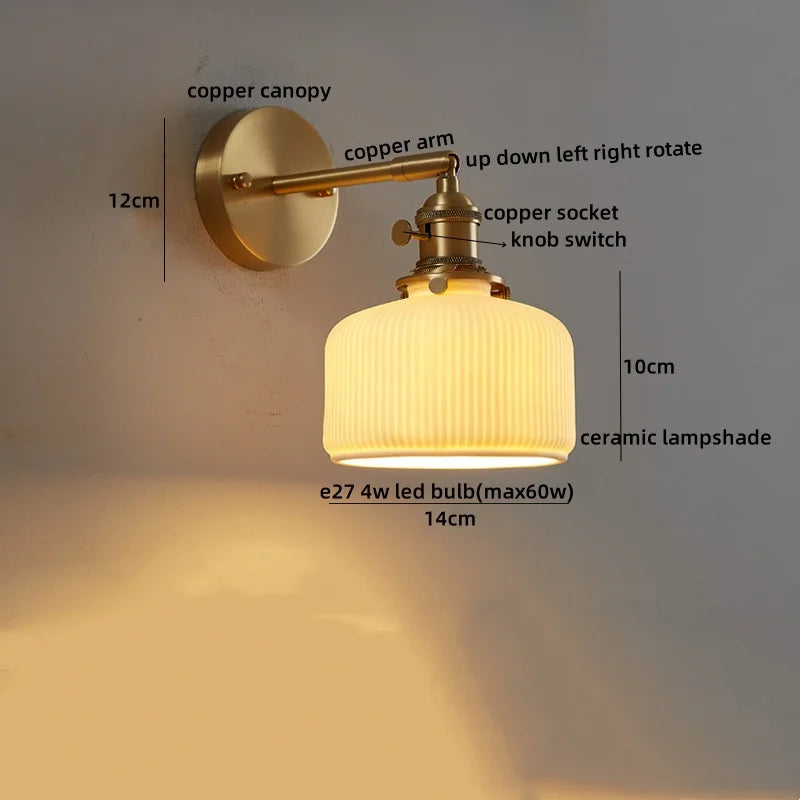 Afralia™ Nordic LED Wall Sconce Pull Chain Switch | Modern Bedroom Living Room Stair Light Fixtures