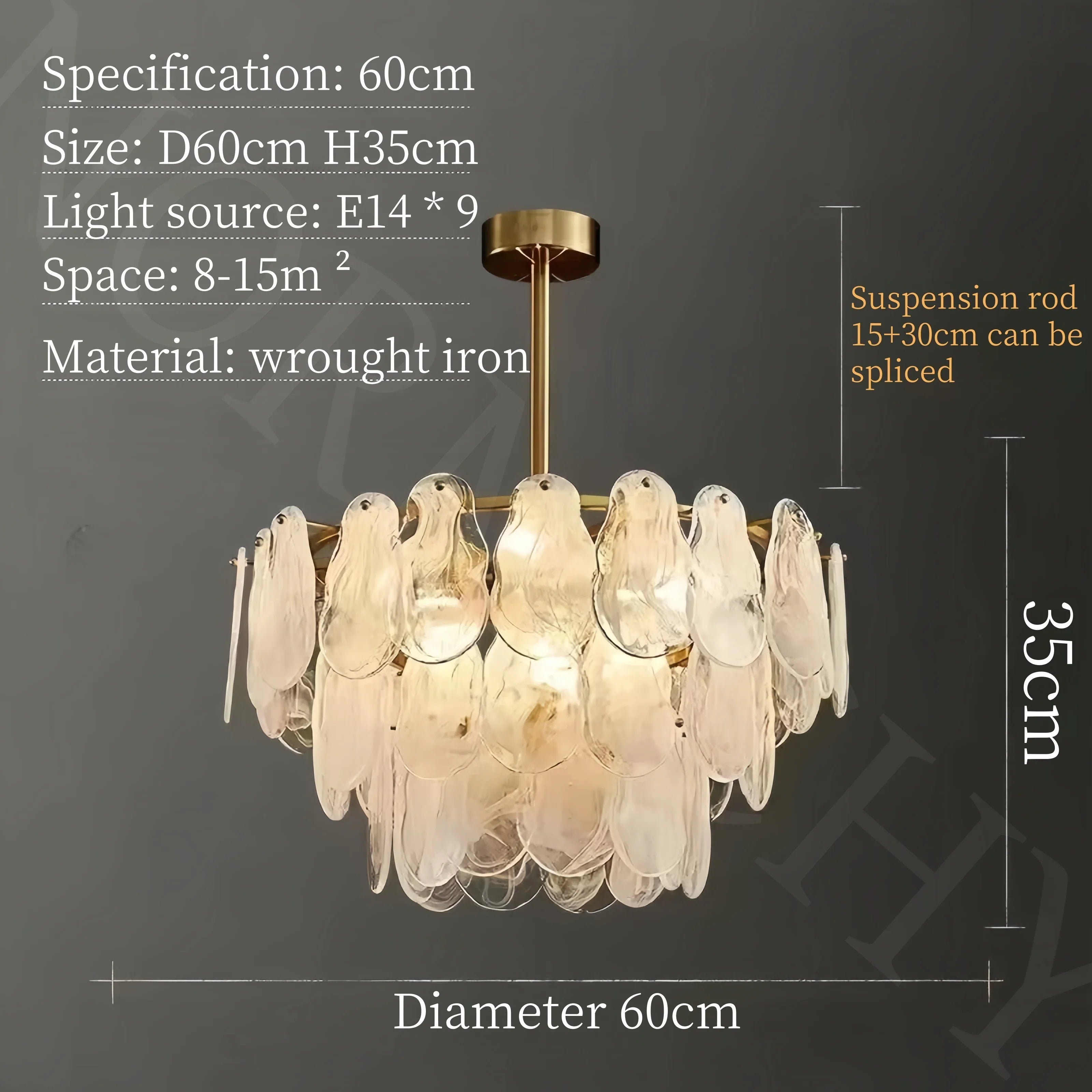Afralia™ Cloud Glass Chandelier: Luxe French Retro Lighting for Living Room, Bedroom & Restaurant
