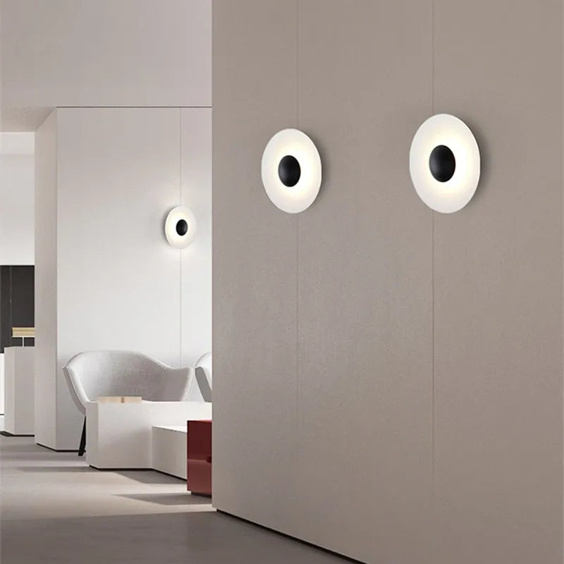 Afralia™ Ginger Round Wall Lamp: Nordic Design Loft Lamp for Bedroom, Office, Aisle