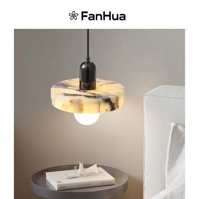 Afralia™ LED Pendant Lights Bulgari Stone Adjustable Steel Hang Lamp Lighting