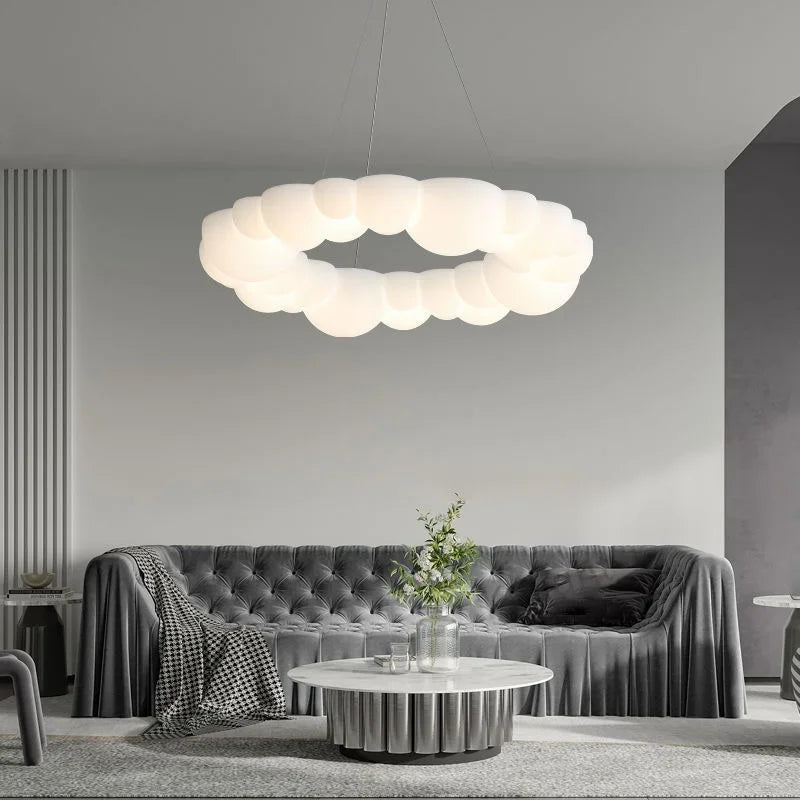 Afralia™ Nordic Cloud LED Chandelier Ceiling Lamp for Living Room & Bedroom