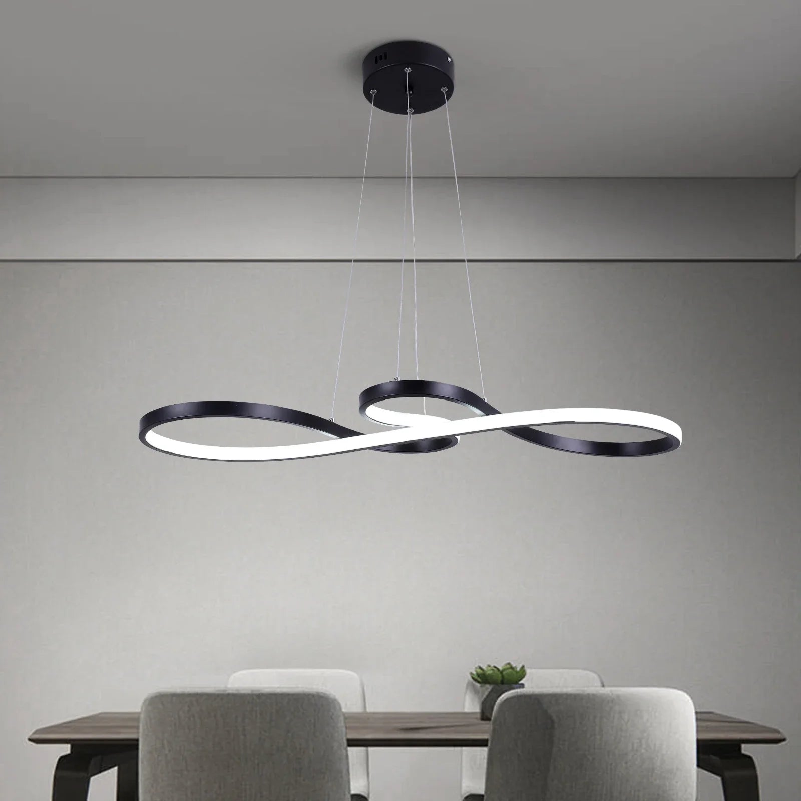 Afralia™ Acrylic Chandelier LED Ceiling Light Minimalist Design for Dining Room