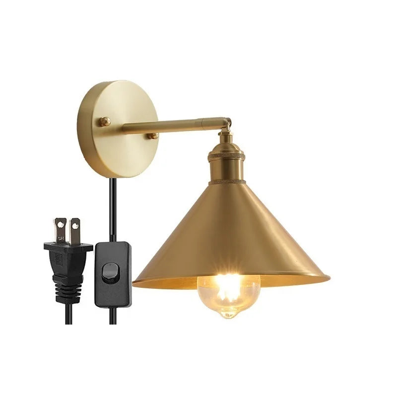 Afralia™ Nordic Copper LED Wall Sconce for Home Decor and Indoor Lighting