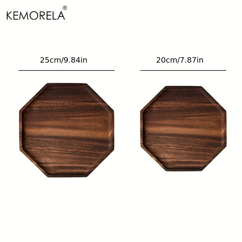 Afralia™ Creative Acacia Wood Plate - Versatile Rectangle Octagonal Tray