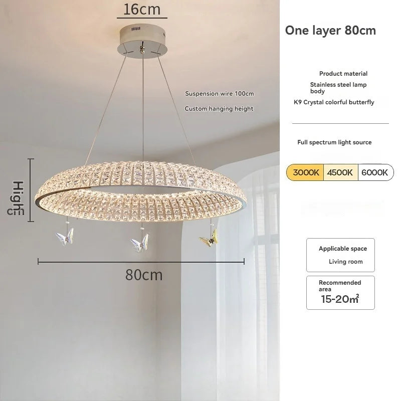 Afralia™ Crystal Chandelier Modern Luxury Villa Hall Main Light