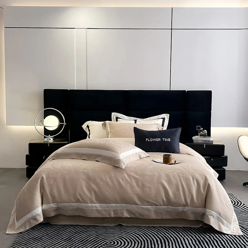 Afralia™ Silky Cool Cotton Jacquard Bedding Set with Luxe Lyocell, Soft & Breathable Quality