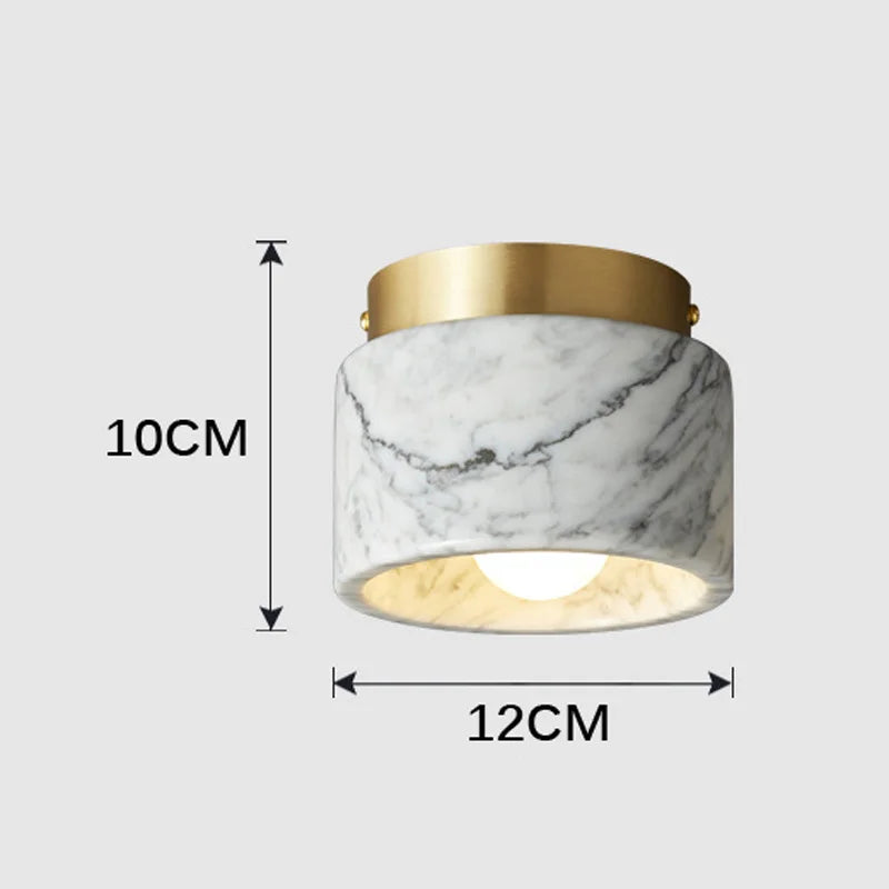 Afralia™ Green White Marble Downlight for Luxe Living Spaces