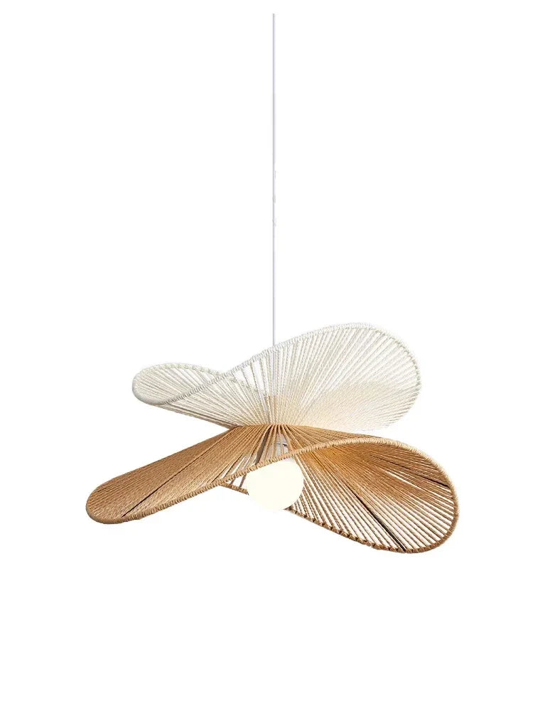 Afralia™ Rattan Wabi Sabi Pendant Lights for Home Decor and Bedroom Chandelier