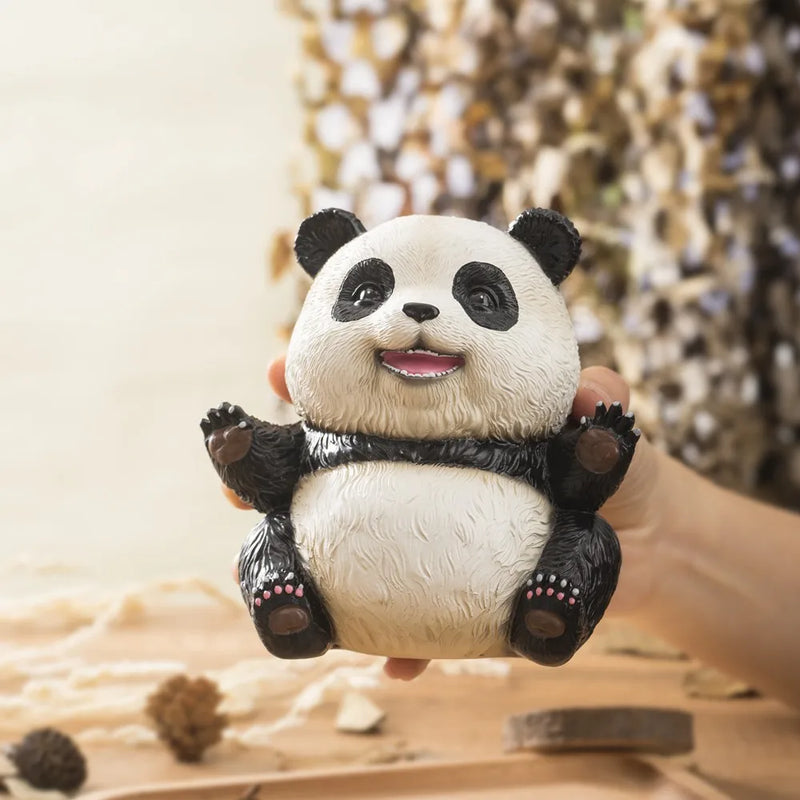 Afralia™ 14cm Panda Baby Figurines: Fierce & Cute Animal Collection for Home Office Decor