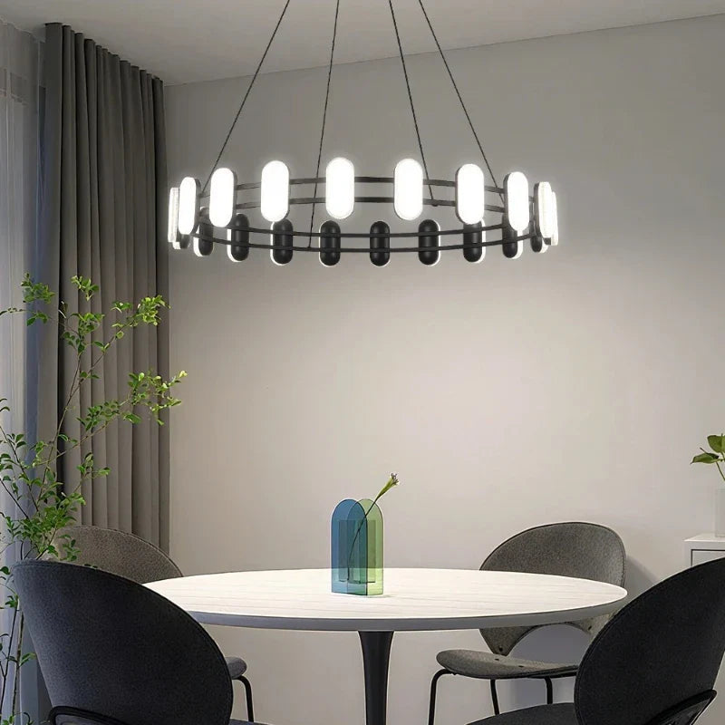 Afralia™ Minimalist Round Pendant Light for Dining Living Bedroom Decor