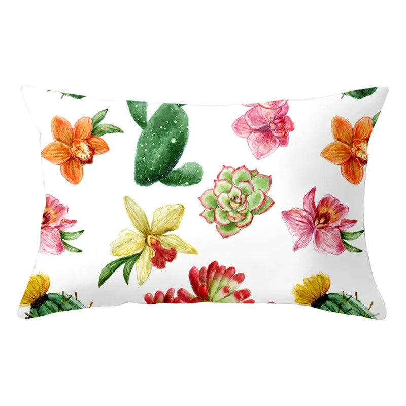 Afralia™ Tropical Cactus Cushion Covers for Kids Room Decor in 30x50CM Size