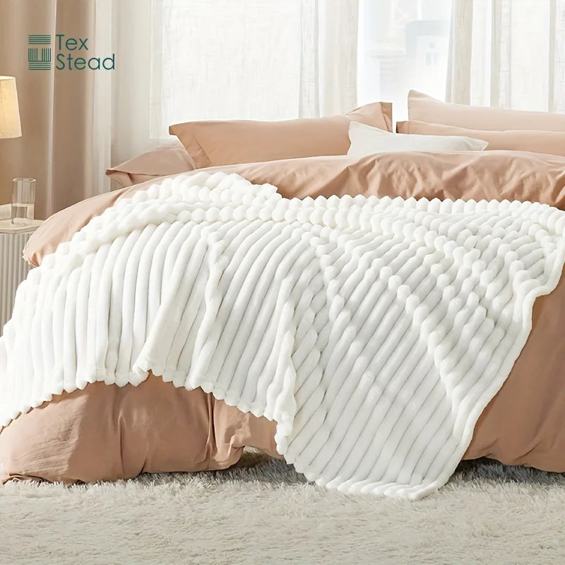 Afralia™ Fuzzy Super Soft Flannel Throw Blanket - Luxe Plush Blanket for Sofa, Bed