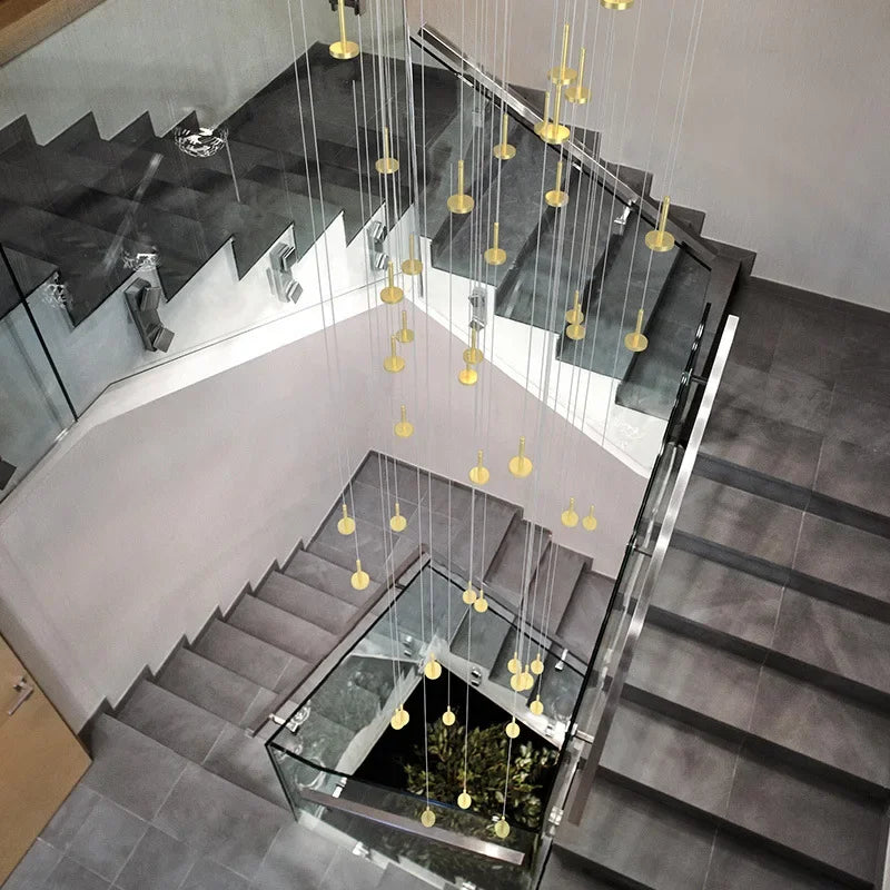 Afralia™ Minimalist Meteor Shower Chandelier: Modern Nordic Home Decor Lighting Fixture