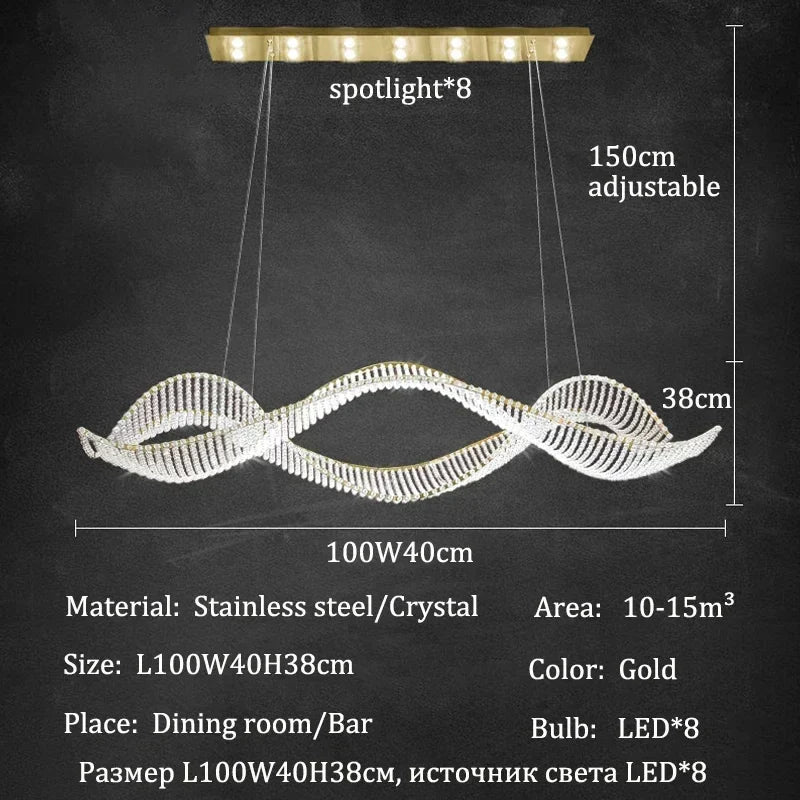 Afralia™ Luxury Crystal Chandeliers: Modern LED Lighting for Dining Room, Bar, Villa, and Indoors