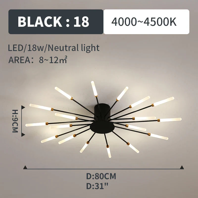 Afralia™ Fireworks Pendant Lamps: Modern LED Chandelier for Living Room, Bedroom, and Home Lighting