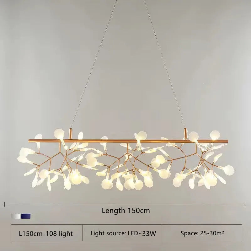 Afralia™ Firefly LED Branch Chandelier: Modern Nordic Luxury Lighting for Living Room and Kitchen
