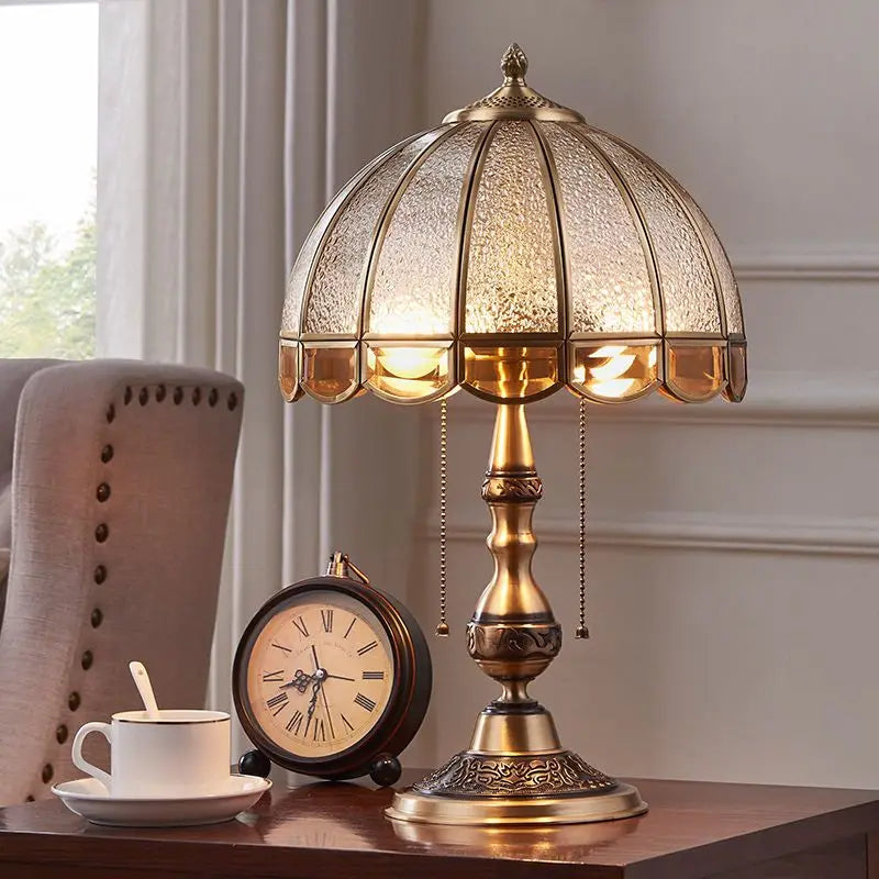 Afralia™ Luxe Copper Bedroom Desk Lamp Living Room Floor Light LED Study Lighting