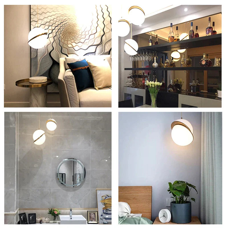 Afralia™ Modern White LED Pendant Lamp for Stylish Home Decor