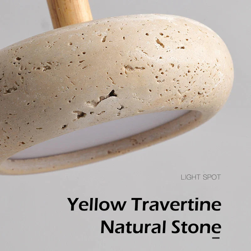 Yellow Travertine Afralia™ Led Pendant Lamps Cream Retro Nordic Hanging Lights