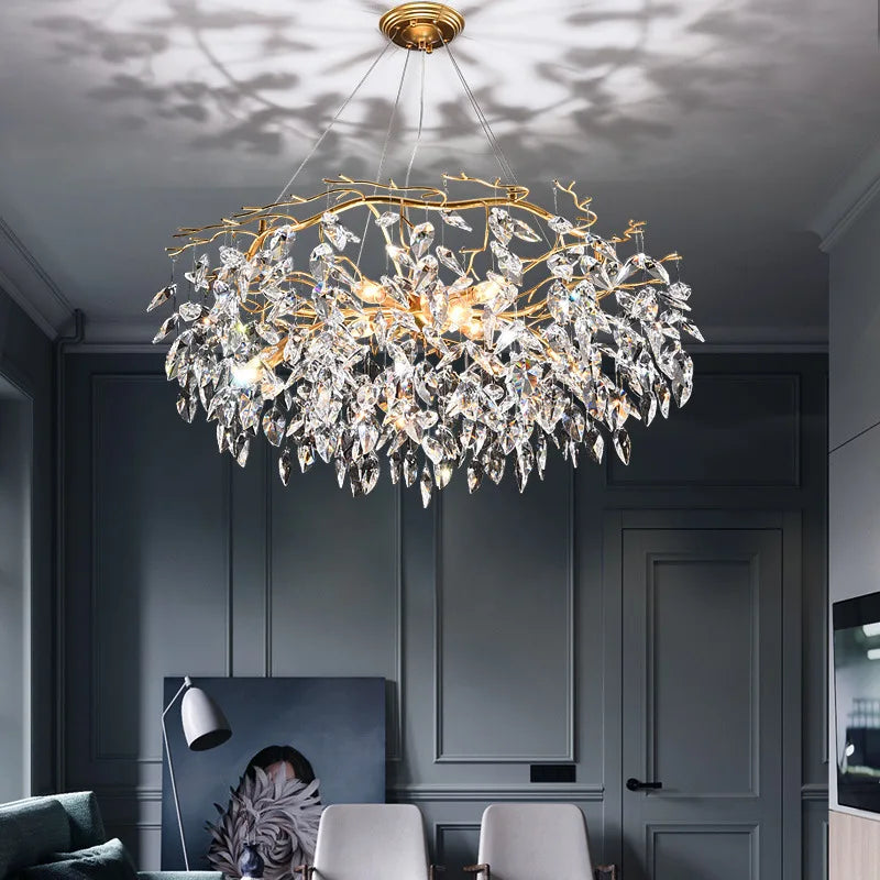 Afralia™ Luxury Crystal Chandelier: Modern LED Lighting for Home, Living Room, Hotel, Hall, and Villa Art Decor