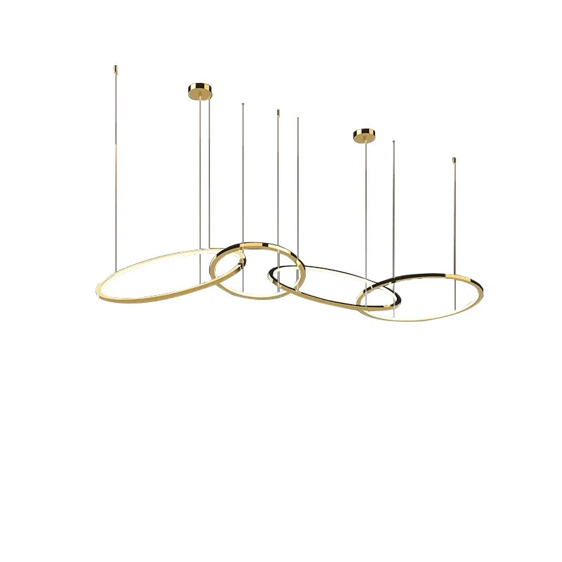 Afralia™ Gold Stainless Steel Silicone Pendant Lamp - Modern Round LED Lustre