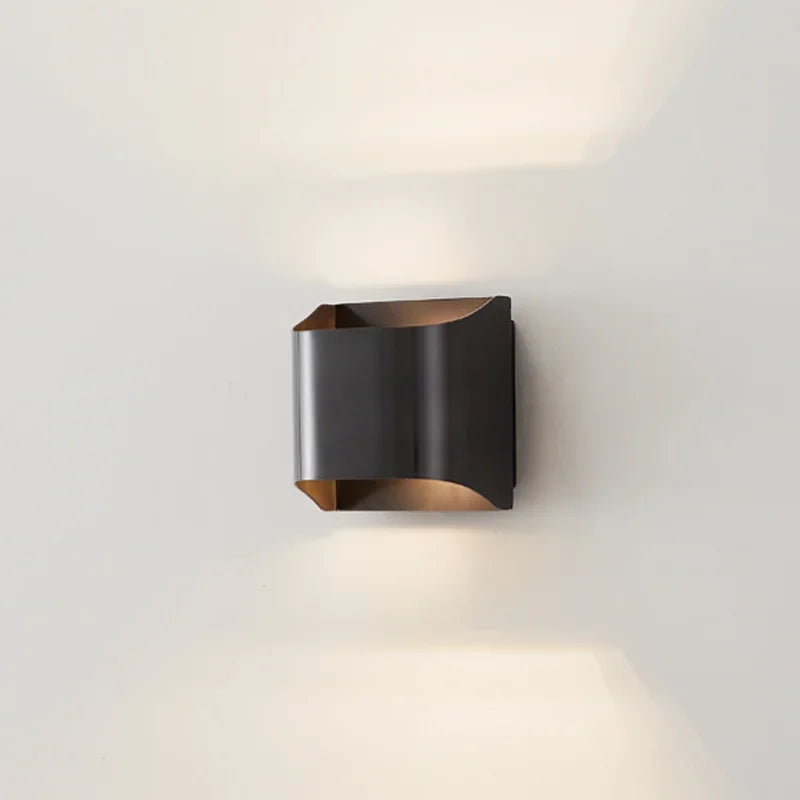 Afralia™ Contemporary Copper Brass Wall Sconce Minimalist Design for Study Living Room Bedside