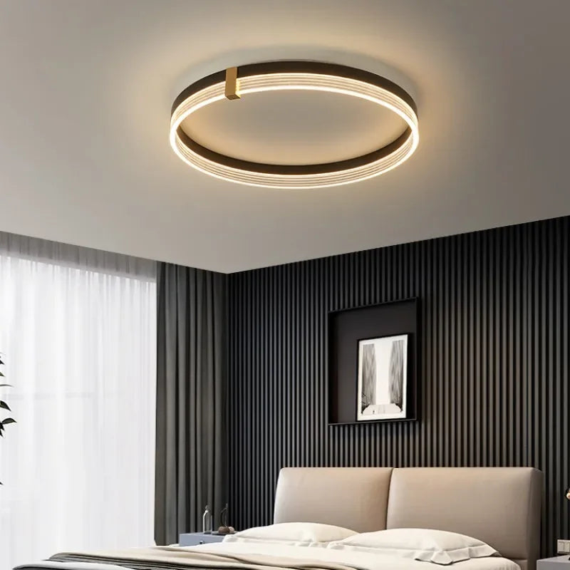 Afralia™ Modern Minimalist LED Ceiling Light with Remote Control for Living Room and Bedroom
