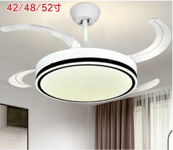Afralia™ LED Fan Lamp: Modern Invisible Ceiling Chandelier for Living Room, Bedroom & Dining Room