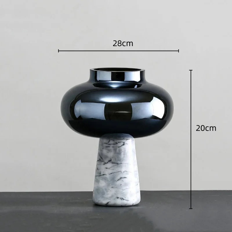 Afralia™ Geometric Circle Star Glass Vase: Handicraft Home Decor Flower Arrangement Accessory