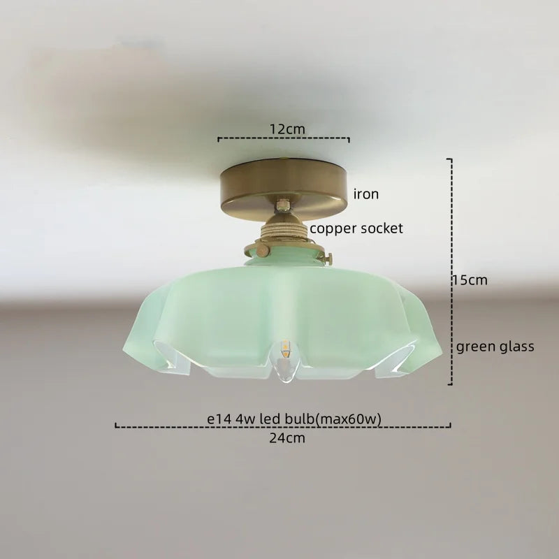 Afralia™ Yellow Glass LED Pendant Light: Modern Nordic Hanging Lamp for Dining Room & Kitchen