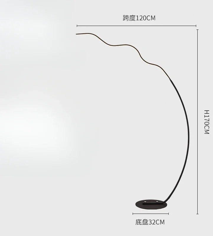 Afralia™ Black LED Dimming Floor Lamp for Bedroom and Living Room